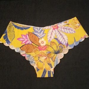 PINK Victoria's Secret Yellow Floral Panties